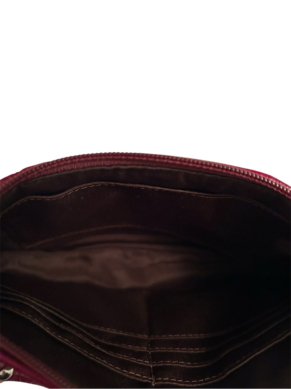 Coach Tan Signature Canvas Wristlet with Red Trim and Strap - Picture 5 of 5